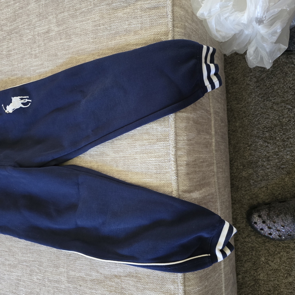 Navy Kids Joggers with White Logo